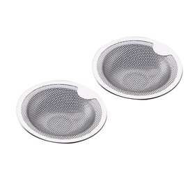 2 PCS Kitchen Sink Strainer,with Handle,Stainless Steel Kitchen Sink Drain Strainer,Sink Strainers with Rim 4.1" Diameter for Kitchen Sinks