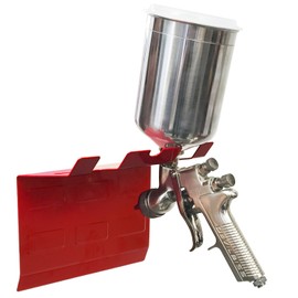 TCP Global Brand Magnetic Paint Spray Gun Holder Stand, Hold up to 2 Gravity, Siphon or Pressure Feed HVLP Guns, Air Hose, Booth Wall, Body Shop
