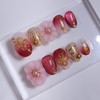 New Year's Honghwa Handmade Nail Tips - Stiletto / 신년홍화