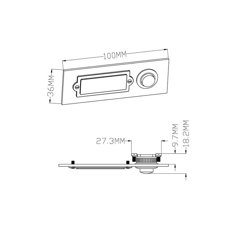 HUBER Flush-Mounted Bell Push Single Stainless Steel Door Bell Push