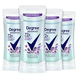 Degree Antiperspirant Deodorant 72-Hour Sweat and Odor Protection Lavender and Waterlily Antiperspirant for Women with MotionSense Technology 2.6 oz 4 Count