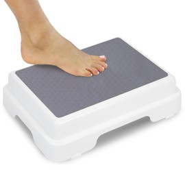 Vive Bath Shower Step Stool (4.5") - Slip Resistant, Stackable, Indoor/Outdoor - Safety Stepping Stool Bathroom Aid for Adults, Handicap, Elderly, Seniors, Bathtub, High Beds, Kitchens - Nonslip