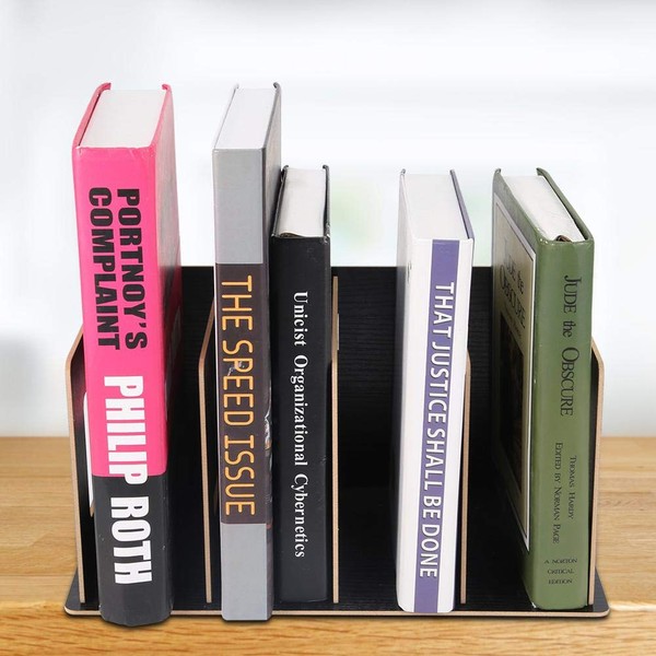 Magazine File Holder Folder Storage Desktop DIY 4 Compartment Standing
