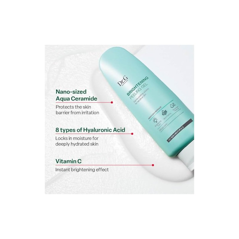 Dr.G- Cuidado peeling suave sin irritación de la piel.