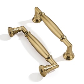 ZAUYX 10 Pack 4 Inch Hole Center Champagne Bronze Cabinet pulls Solid Heavy Duty Cabinet Pull Cabinet Handles Kitchen Cabinet Hardware Vanity Handles Bathroom Cabinet pulls