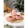 Amazingware Royal Tea Cups and Saucers, with Gold Trim and