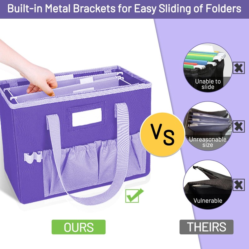 abcxgood Desktop File Organizer Box,Collapsible Hanging Filing Box,Home Office Document