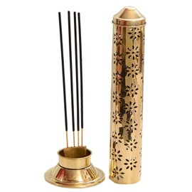 Billion Deals Safety Agarbatti Stand Brass Gold 26 x 7.6 x 5.2 cm Approx (Assorted Design)