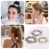 Qianyu 3 Pcs Stretchy Pearl Hair Ties Elastic Scrunchies Beaded