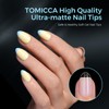 TOMICCA Extra Short Almond Nail Tips 504PCS, 12 Sizes Short