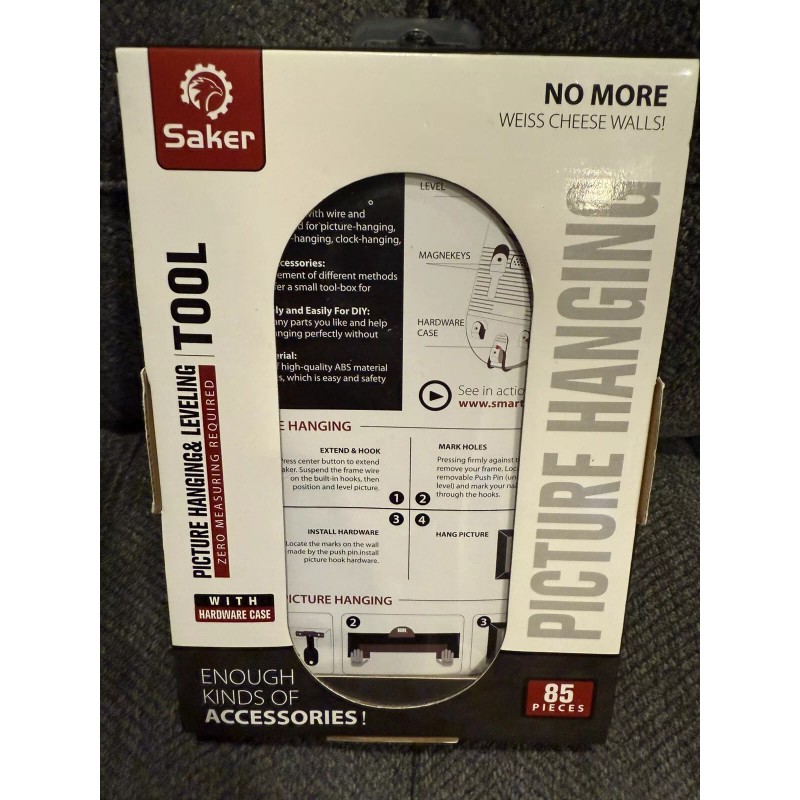 Case NEW SAKER PICTURE HANGING & LEVELING TOOL KIT 85