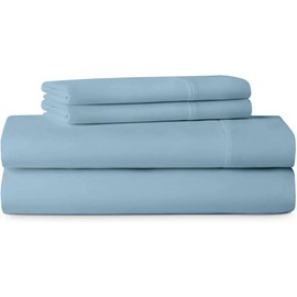 Cot Sheet 28" x 75" - 4 Piece Cot Sheets - Fitted Cot Sheet Perfect for Narrow Twin, Rv Bunk, Camping Cot, Guest Bed Replacement - Sheets for Cot Bunk Bed, 28" X 75" Cot Size Sheets, Light Blue