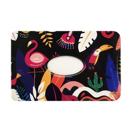 Color Pop Rigid Card Holder 1 Piece RFID French Product PVC RFID Credit Card Protector 6 x 9.1 cm Flamingo 6 x 9.1 x 0.4 cm Contemporary, flamingo, Contemporary