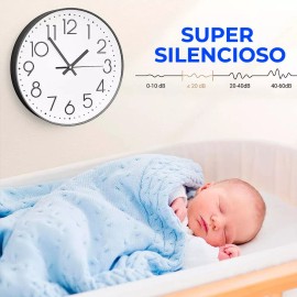 EGTMA Reloj De Cuarzo Silencioso De Pared Digital