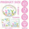 Lenyunge Easter Plates and Napkins,Oval Easter Paper Plates and Napkins