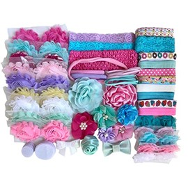 Bowtique Emilee Baby Shower Headband Kit Makes Over 30 Headbands, Baby Shower Headband Station, DIY Baby Headband Kit - Donuts and Cupcakes