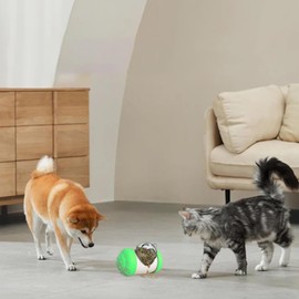 MANGOKKA Treat Dispensing Dog Toys, Rocking Treat Dispensing Ball, Dog Toys to Keep Them Busy, Tumbler Dogs & Cat Slow Feeder Puppy Interactive Chase Training for Large/Medium/Small Pet Gift (Green)