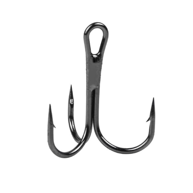 Treble Fishing Hooks, 80PCS Small Round Bend Triple Hard Lure