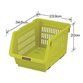 JapanBargain 4671, Japanese Stackable Storage Bin Kitchen Pantry Organizers Food Basket for Fruit Potato Condiments and Spices, Made in Japan