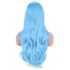 IMISSU 28 Inch/70cm Long Hair Water Wavy Wigs with Bangs