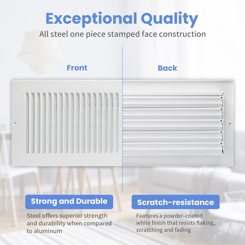 18 x 6 Inch [Duct Opening] Air Vent Covers for