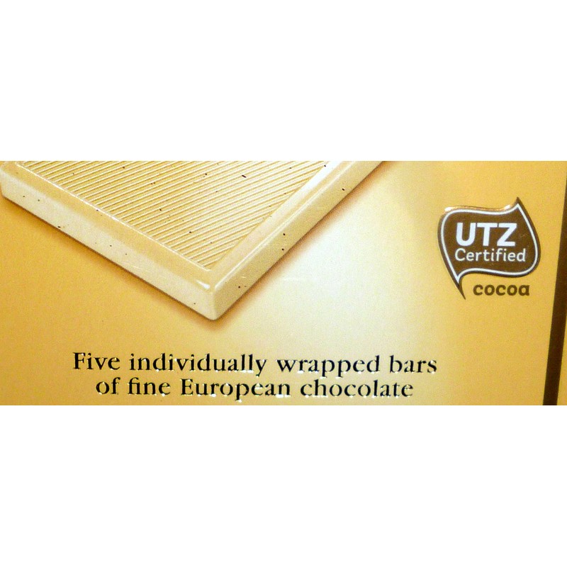 Moser Roth White Chocolate/Madagascan Vanilla (3) Bars (15 Total Bars),