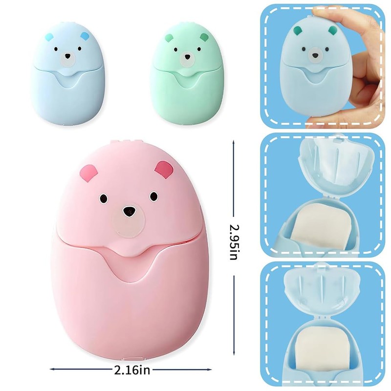 SULIUDAJI 3 Boxes Paper Soap, Portable Soap Sheets Disposable Paper