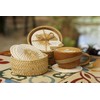 L.Bo Ethnic Handwoven Rattan Coasters Set, 6 Pieces with Holder,