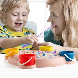 Ipetboom 30pcs Magnetic Fishing Poles: Christmas Bathtub Game Toy with Magnet - Bathtime Pool Activity Rods for Kindergarten Preschool Girl Boy Birthday Party Toys Accessory