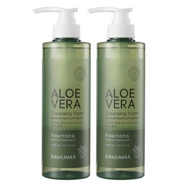 Kwalilnara Aloe Vera Moisture Cleansing Foam, 500ml, 2 pieces / 과일나라 알로에베라 모이스처 클렌징폼, 500ml, 2개