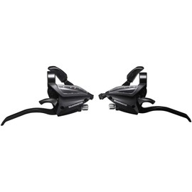 SHIMANO 3 x 8 V Black Shifters for Bicycles, Adults, Unisex, Multicoloured, One Size
