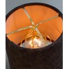 Set of 6 Chocolate Burlap Drum Chandelier Clip-On Lampshade 4x5x5