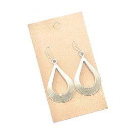 Distressed Silver Teardrops on Sterling Silver Earrings