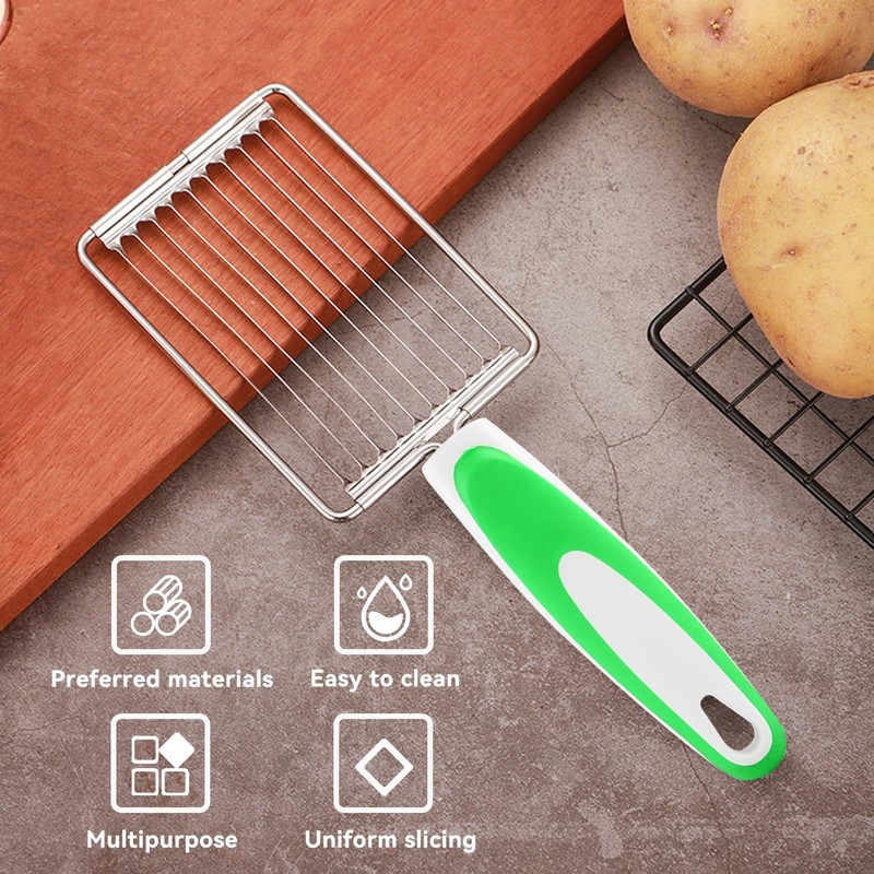 Luncheon Meat Slicers,10 Slices, Egg Cutter Slicers for Boiled Egg