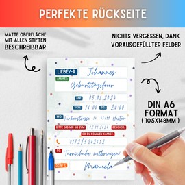 ZETTMANN® Einladungskarten Kindergeburtstag 10er Set – Baustein Design – Alter wählbar 5 6 7 8 9 Jahre – für Jungen & Mädchen – Premium Papier – Geburtstagseinladungen (7 Jahre)