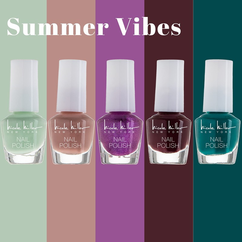 Nicole Miller Mini Nail Polish Set – Glossy, Vibrant Colors