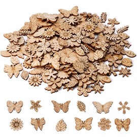 150 Stück Streudeko Holz, Holzblumen Deko Diy Dekoration, Holzkonfetti Zum Basteln, Holzblumen Zum Bemalen, Blumenschmuck Aus Holz Zum Malen Für Christbaumschmuck, Kunsthandwerk