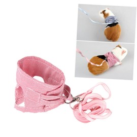 Minkissy Small Pet Harness with Strap Lightweight Chest Harness for Hedgehog and Guinea Pig Fashionable Red Design Easy to Put Vest for Small Animals
