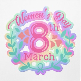 Holographic Decal Stickers of March Premium Waterproof Vinyl Decal Stickers for Laptop Phone Accessory Helmet Car Window Mug Tuber Cup Door Wall Decoration - USCVER3c6063bHO0124