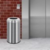 Garvee 18.5 Gallon/70 Liter Open Top Trash Can, Stainless Steel