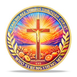 Knight Cross Lion Face Challenge Coin | Chivalric Valor & Sacred Shield Medallion | Knight Cross Lion Face Historical Token | Commemorative Gifts for Collectors, Historians, and Enthusiasts