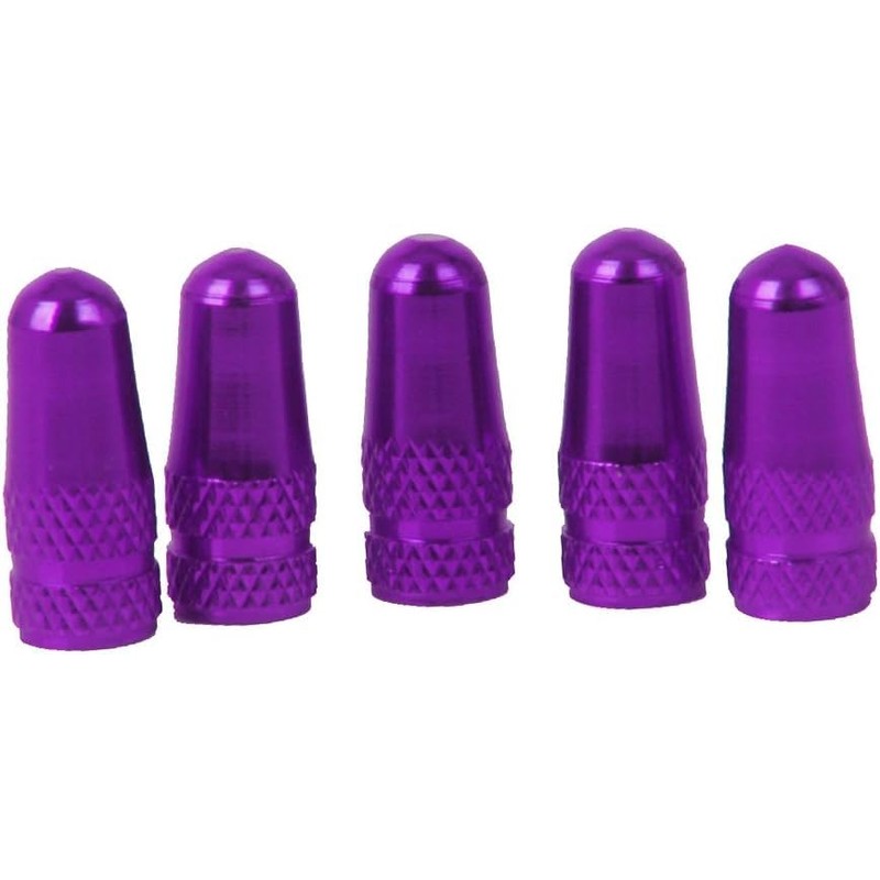 5 x Purple Bicycle Presta Valve Caps Bicycle Valve Caps