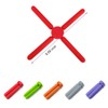 3/Pack Foldable Silicone Trivets, FENGCHEN Folding Trivet, Non-Slip Collapsible Cross