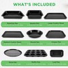NutriChef 10-Piece Non-Stick Baking Set – Heavy-Duty Carbon Steel Bakeware