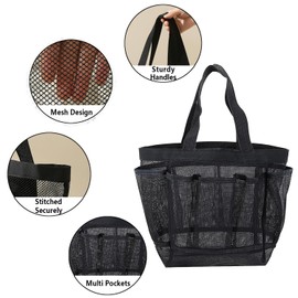 Tragbarer Bad-Organizer zum Aufhängen,Tragbar Dusch Taschen Organizer mit Griff, Multifunktionale Strandtasche aus Mesh für Schlafsaal Fitnessstudio Badezimmer Camping-33 * 24 * 24cm