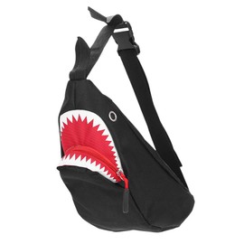Personality Waist Bag Bumbags for Men Women, Shark Mouth Design Crossbody Bag, Creative Sling Chest Bag Rucksack, 2 Pockets Fanny Pack for Shopping Hiking Dog Walking Travel