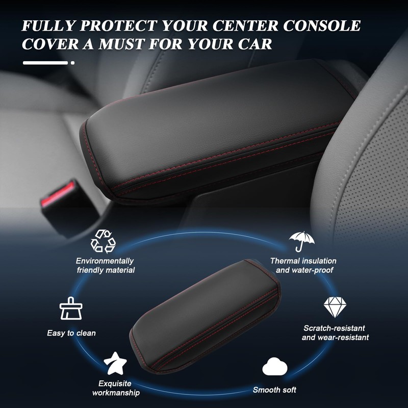 BIBIBO Armrest Cover Compatible with H*yundai Kona SX2 2024 Hybird