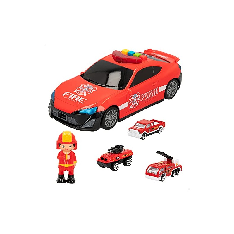 Speed&GO 49460 Speed & Go Truck Fire Truck with 3