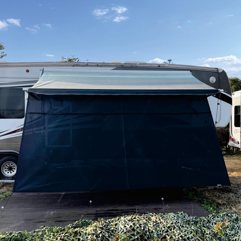 SHADEPLUS RV Awning Sun Shade Screen 8'x9'3''(Fit for 10' Awning),Black