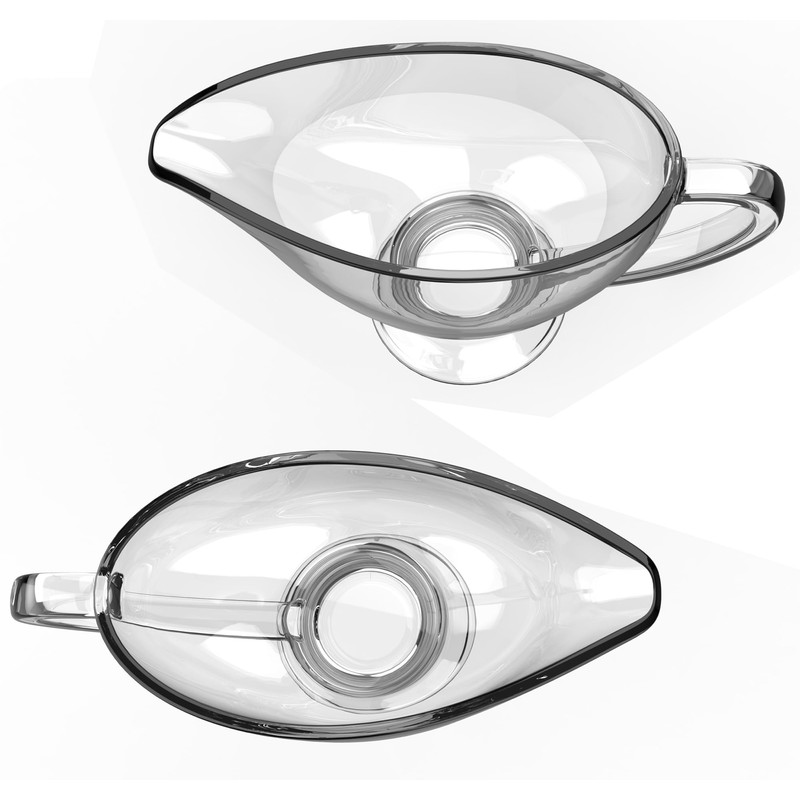 KR. LIF 2 Pack Glass Gravy Boat - Crystal Sense